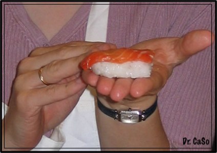 salmon nigiri