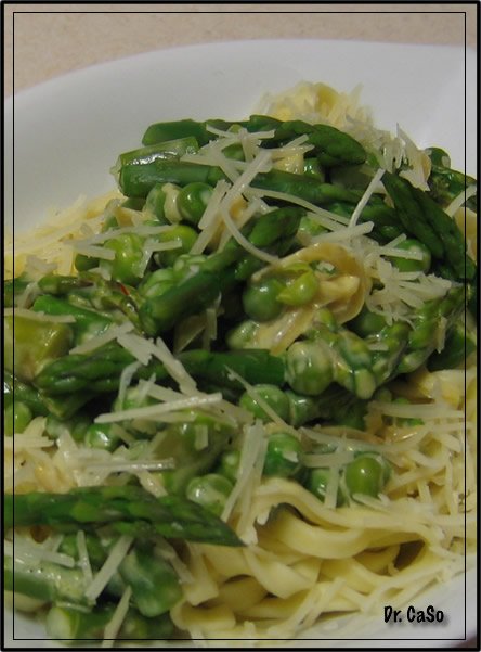 pâtes vertes au safran