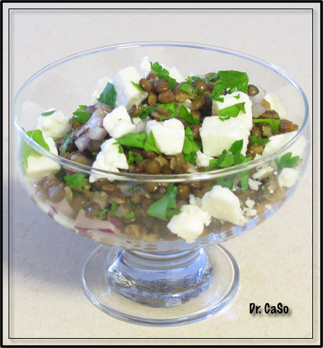 salade de lentilles et feta