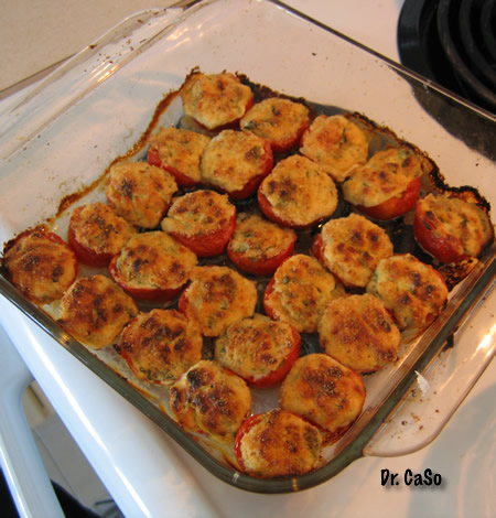 tomates cerises farcies à la ricotta et aux herbes