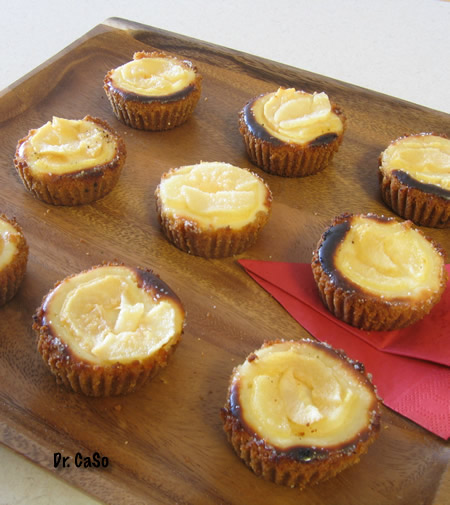 mini-cheesecakes aux poires