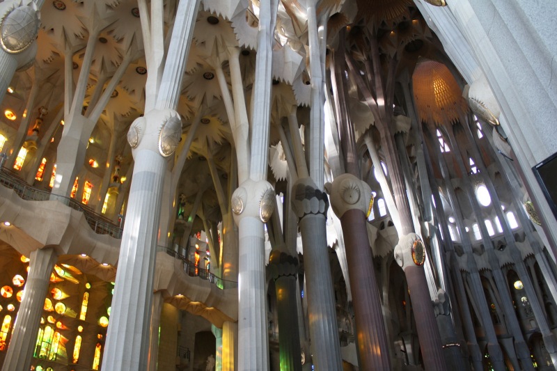 Sagrada Familia, Barcelona, Noël 2013,  on a envie de célébrer le génie de l'homme!